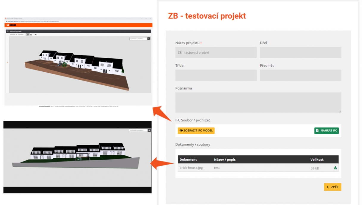 Zobrazení souborů sdílených projektů