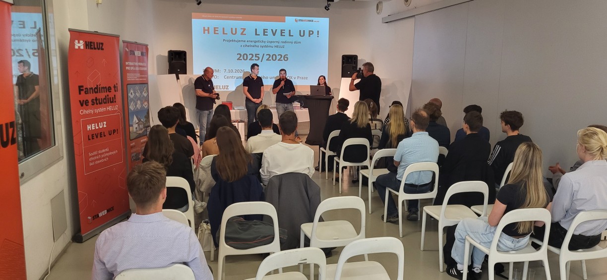Slavnostní vyhlášení soutěže HELUZ LEVEL UP 2026 Slavnostní vyhlášení soutěže HELUZ LEVEL UP 2026