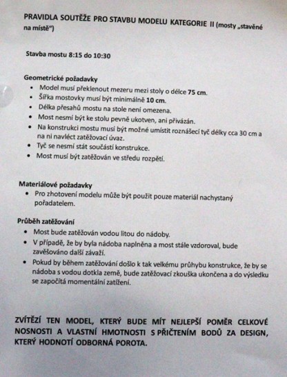 Postav most! 2026 – pravidla