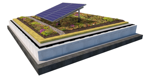Solární zelená střecha