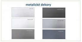 Metalické dekory – dávají plastovým prvkům hliníkový vzhled 