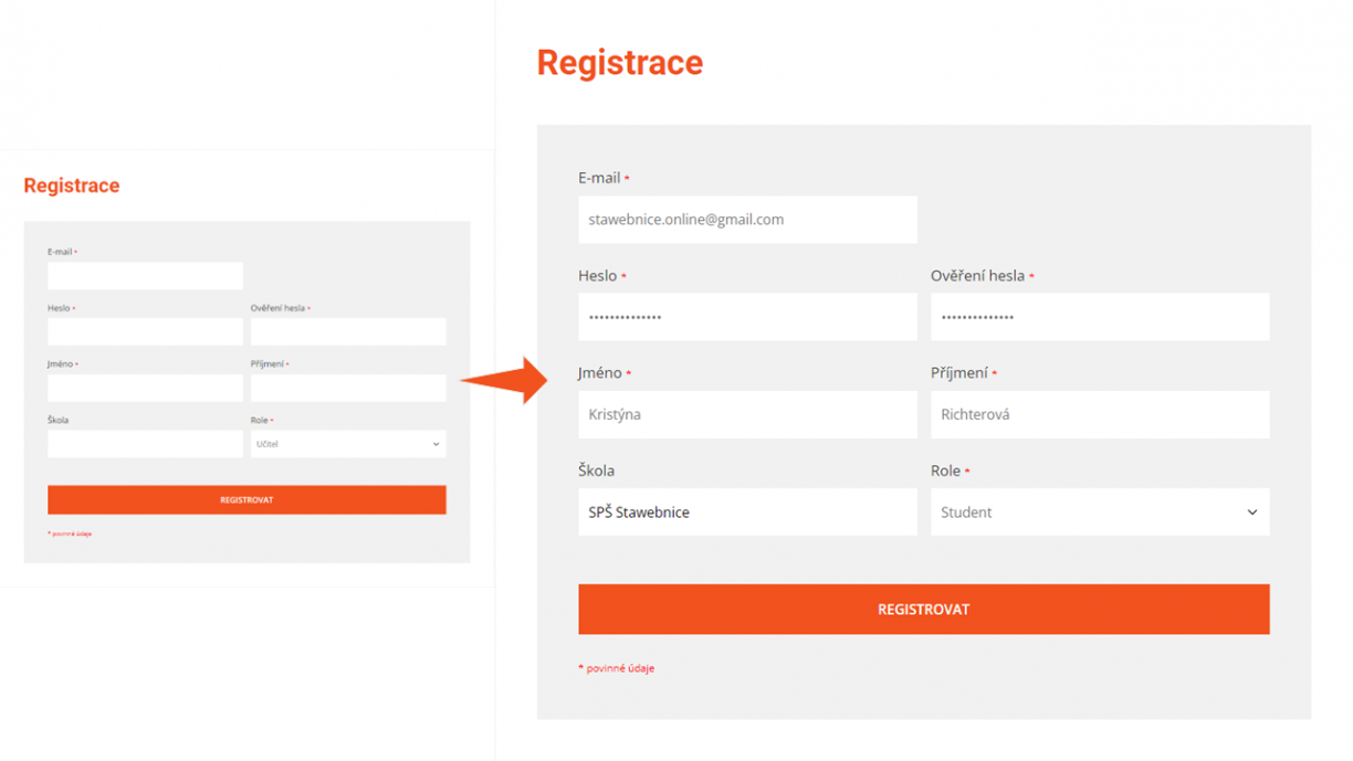 Registrace