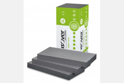 Isover EPS Grey 100 – Polystyrenové grafitové izolační desky s vynikajícími tepelně izolačními parametry. Vhodné do podlah rodinných a bytových domů. 