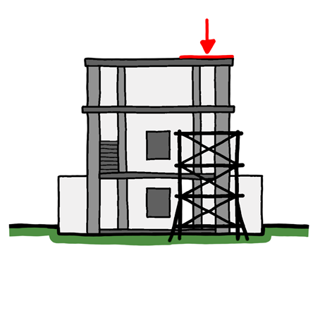 To be on top of the building To be on top of the building