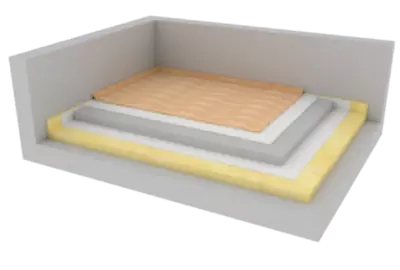 Těžká plovoucí podlaha – 3D model