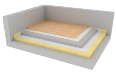 Těžká plovoucí podlaha – 3D model Těžká plovoucí podlaha – 3D model