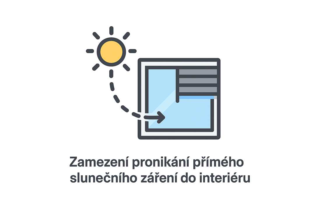 Zamezení pronikání přímého slunečního záření do interiéru